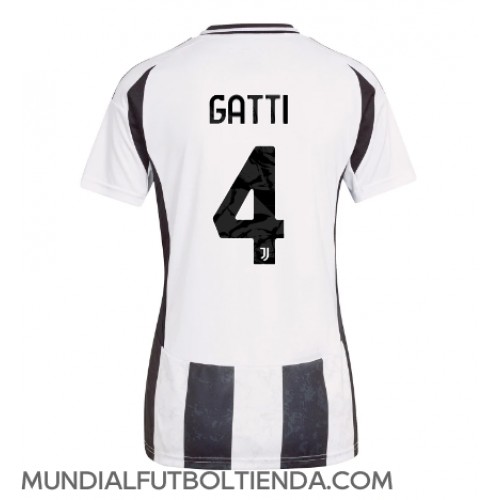 Camiseta Juventus Federico Gatti #4 Primera Equipación Replica 2024-25 para mujer mangas cortas